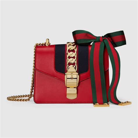 sylvie leather mini bag gucci|gucci sylvie leather shoulder bag.